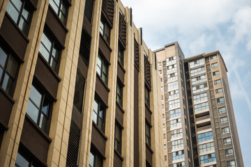 Fototapeta premium Chinese Apartment Building Urban City Environment