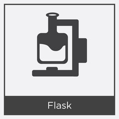 Flask icon isolated on white background