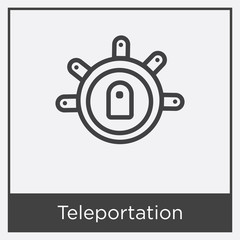 Teleportation icon isolated on white background