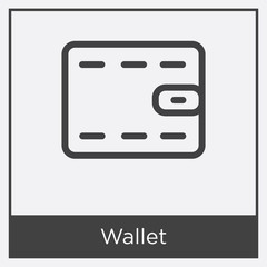 Wallet icon isolated on white background