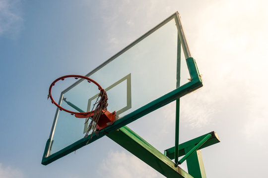 A Close-up of Basketball Board in China