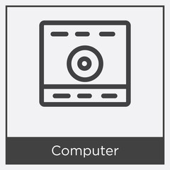 Computer icon isolated on white background