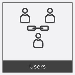 Users icon isolated on white background