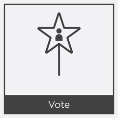 Vote icon isolated on white background