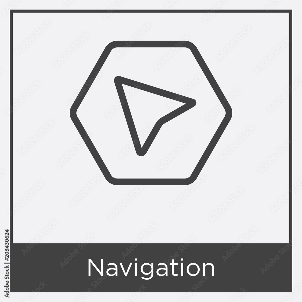 Poster navigation icon isolated on white background