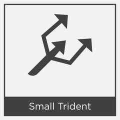 Small Trident icon isolated on white background