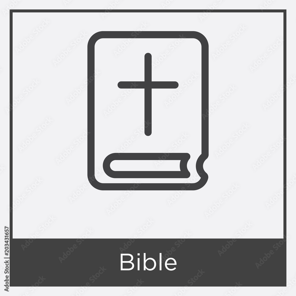 Sticker Bible icon isolated on white background