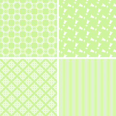 4 different seamless patterns.