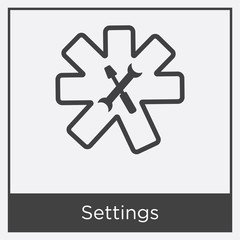 Fototapeta premium Settings icon isolated on white background