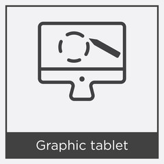 Graphic tablet icon isolated on white background