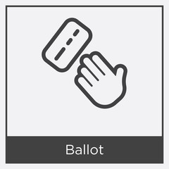 Ballot icon isolated on white background