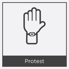Protest icon isolated on white background