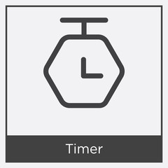 Timer icon isolated on white background