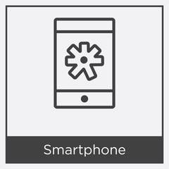 Smartphone icon isolated on white background