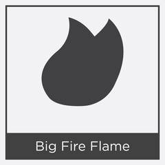 Big Fire Flame icon isolated on white background