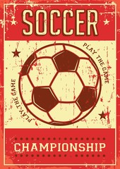 Soccer Football Sport Retro Pop Art Poster Signage