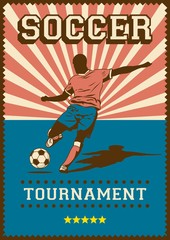 Soccer Football Sport Retro Pop Art Poster Signage