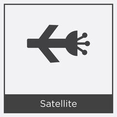 Obraz premium Satellite icon isolated on white background