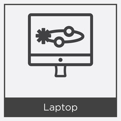 Laptop icon isolated on white background