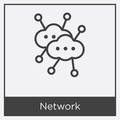 Network icon isolated on white background