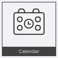 Calendar icon isolated on white background