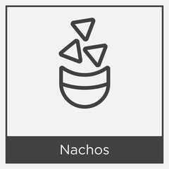 Nachos icon isolated on white background