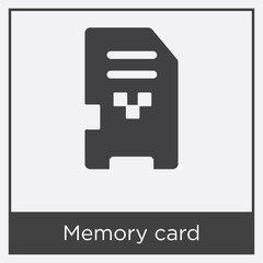 Memory card icon isolated on white background