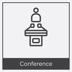 Conference icon isolated on white background