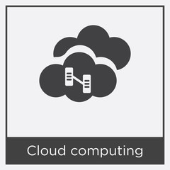Cloud computing icon isolated on white background