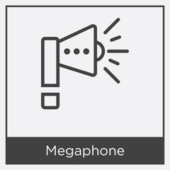 Megaphone icon isolated on white background