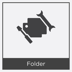 Folder icon isolated on white background