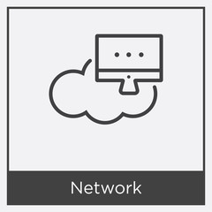 Network icon isolated on white background