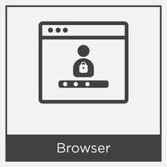 Browser icon isolated on white background