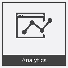 Analytics icon isolated on white background