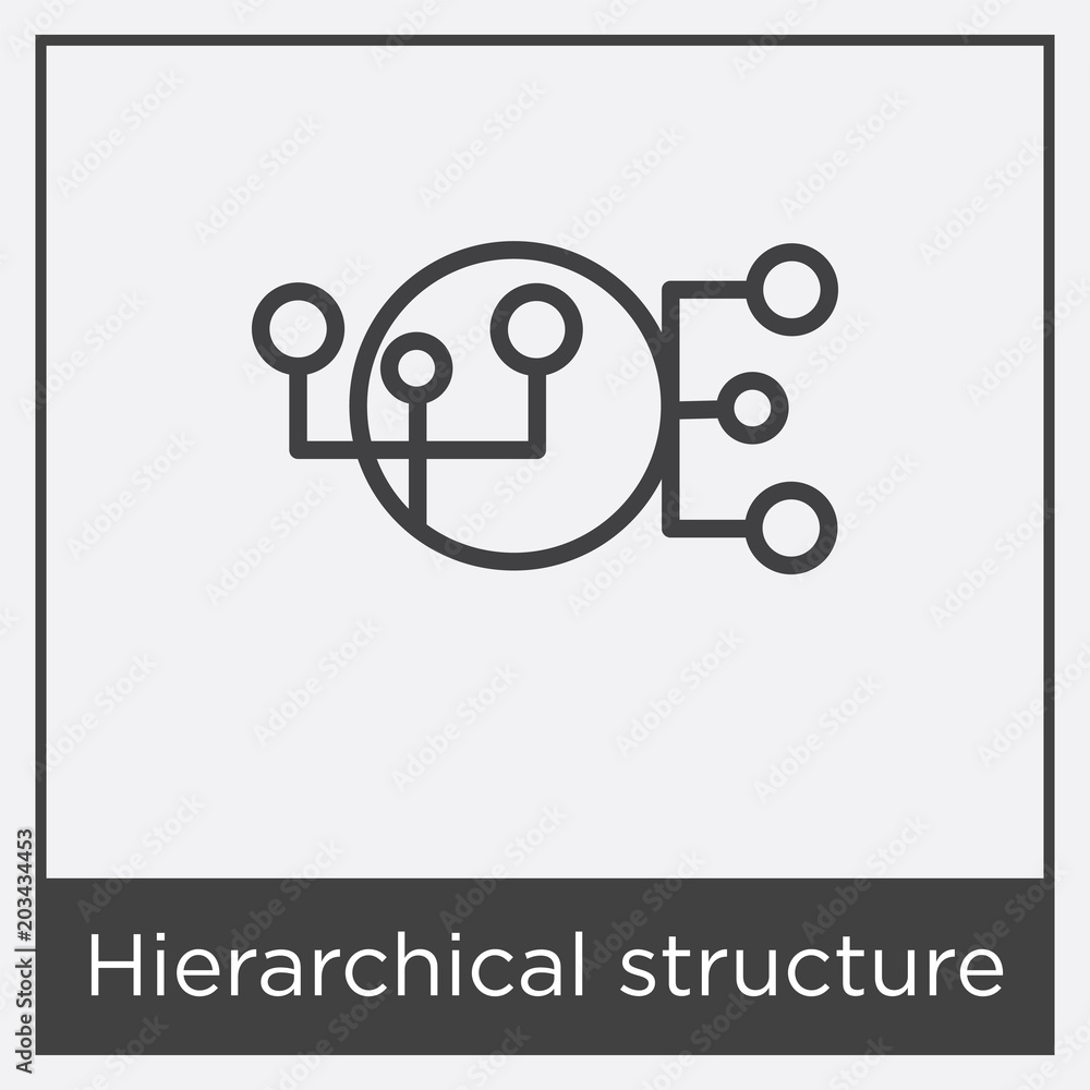 Poster hierarchical structure icon isolated on white background