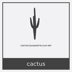 cactus icon isolated on white background