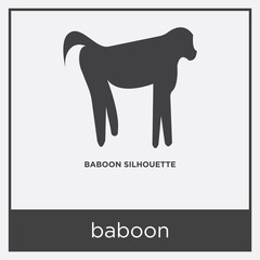 baboon icon isolated on white background