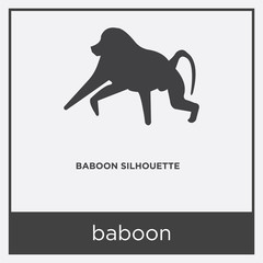 baboon icon isolated on white background