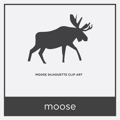 moose icon isolated on white background
