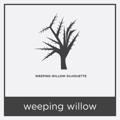 weeping willow icon isolated on white background