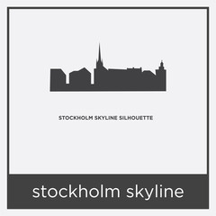 Obraz premium stockholm skyline icon isolated on white background