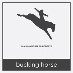 bucking horse icon isolated on white background
