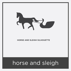 horse and sleigh icon isolated on white background