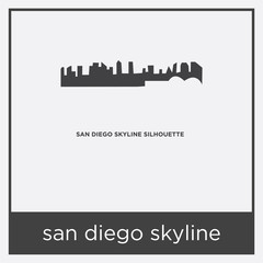 Obraz premium san diego skyline icon isolated on white background