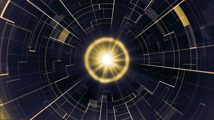 Fototapeta premium Abstract future technology concept, cyber hi-tech background. Science futuristic design