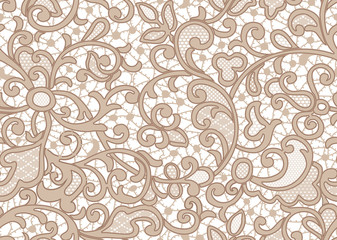 seamless lace pattern with flowers