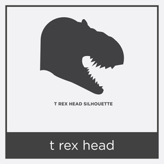 Obraz premium t rex head icon isolated on white background