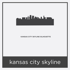 Obraz premium kansas city skyline icon isolated on white background