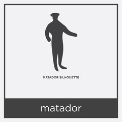 Fototapeta na wymiar matador icon isolated on white background