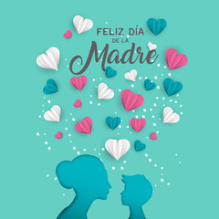 Mother day spanish card for family holiday love